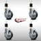 Service Caster 5'' SS Thermoplastic Rubber Swivel 1-7/8'' Expanding Stem Caster Set with Brake, 4PK SCC-SSEX20S514-TPRB-TLB-178-4 - alternate 4